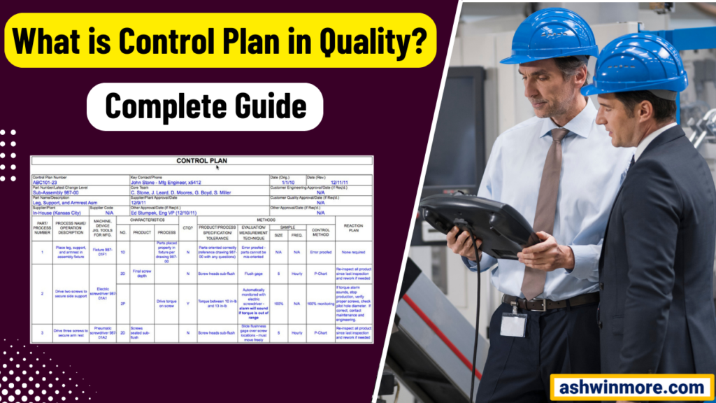 Control plan in quality